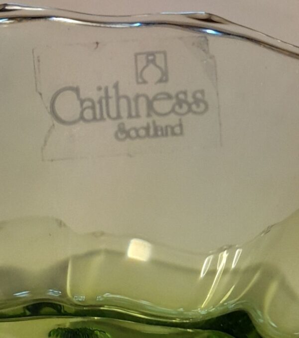 Caithness Scotland Green Glass Bowl no box - Image 3