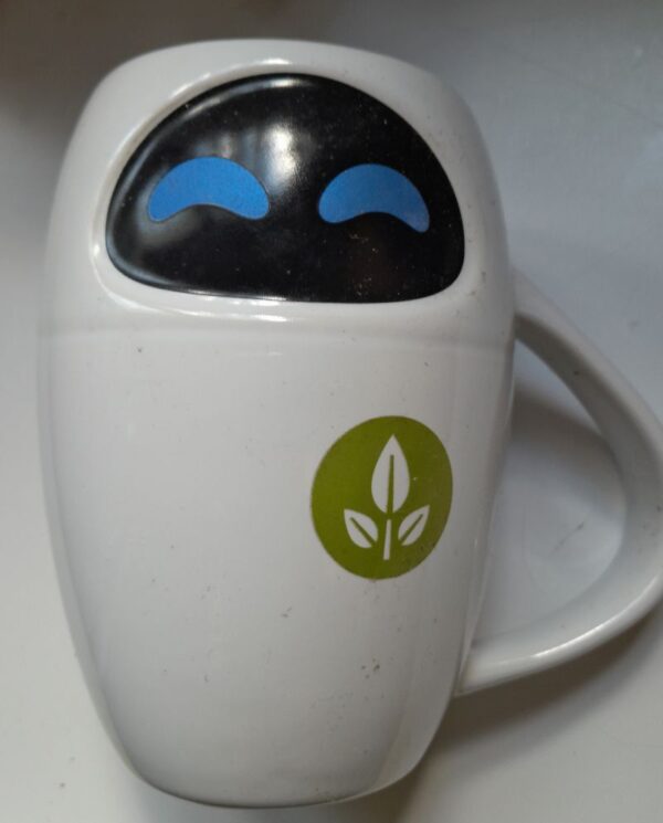 Disney Store EVE Mug From Wall E White Tea Coffee Ceramic Pixar Unboxed