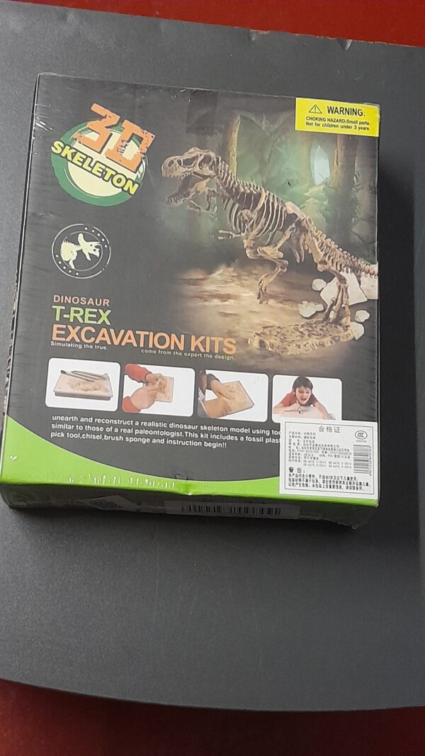 Dinosaur Dig Kit Tyrannosaurus Rex, Dino Skeleton Fossil Excavation Kit Realistic Dinosaur Model Educational Toys - Image 2