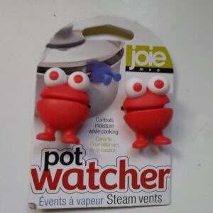 Joie Red Pot Watchers Pan Steam Vents Pack Of 2 Silicone New