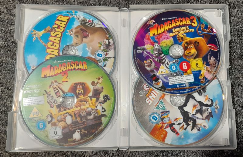 Madagascar and Penguins of Madagascar: 4-movie Collection DVD (2015) VGC - Image 2