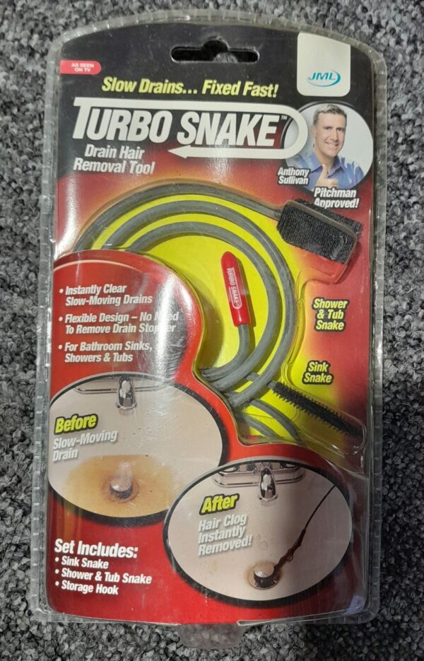 Turbo Cleaner Sink Snake Dredger Unclog Drain Hair Fixed Brush Removal Tool