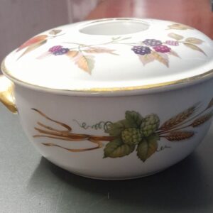 VINTAGE Royal Worcester Evesham Gold 6.75" Casserole Dish w/Lid-Shape 23 Size 6