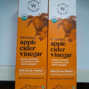2 x Wellbeing Nutrition Organic Apple Cider Alma Tumeric Cinnamon Black Pepper 500ml