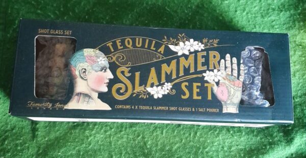 Phrenology Palmistry Tequila Slammer Set never used