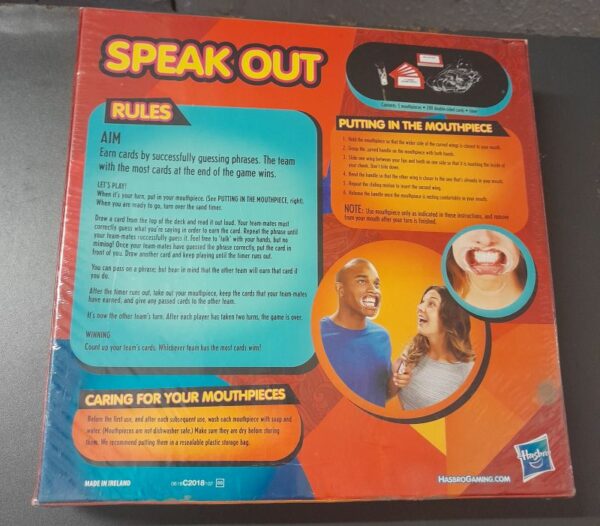 SPEAK OUT - NEVER PLAYED - Funny Silly Mouthpiece Party Game Challenge - Hasbro box squished - Image 2
