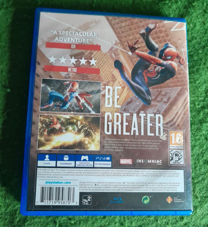 Spider-Man PS4 PlayStation 4 Game Very Good Condition. Pre-Owned - Image 4