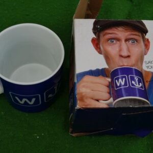 Rude Coffee Mug Funny Cheeky Wanker Adult Humour Birthday Present Work mate Gift Boxed